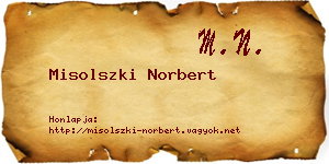 Misolszki Norbert névjegykártya